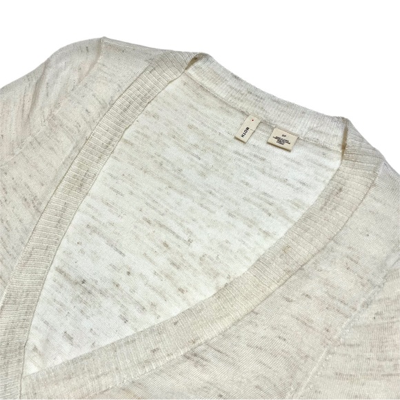 Anthropologie Sparrow Pemaquid Beige Knit Long Sleeve Drape Wrap Cardigan Small - Picture 6 of 13